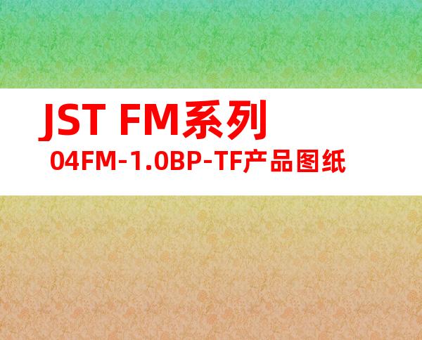 JST FM系列 04FM-1.0BP-TF产品图纸